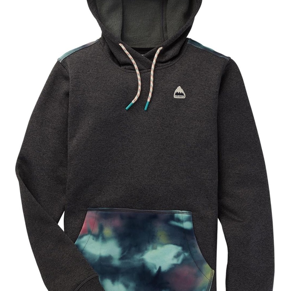 Burton Quartz Sweater Hoodie : Phantom/Aura Kangaroo Pocket Women's XS